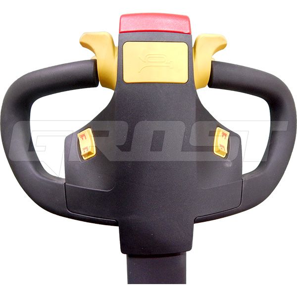 GROST Tower Drive 1000-10 с выдвижной платформой. Самоходный подъемник  ножничного типа  с питанием от аккумуляторов.