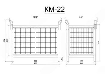 Корзина для подъема материалов КМ-22