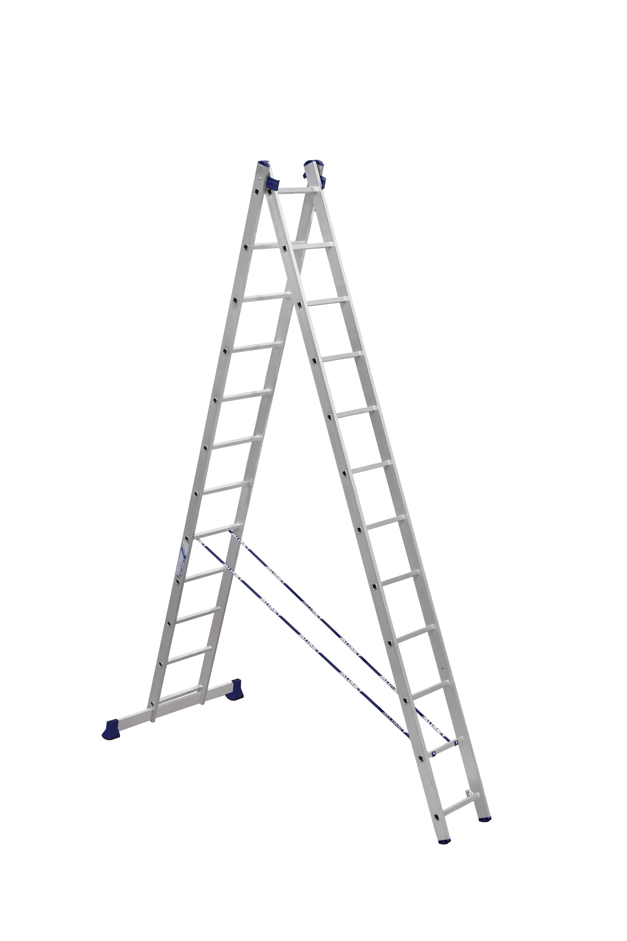 Алюминиевая двухсекционная лестница 2*12
