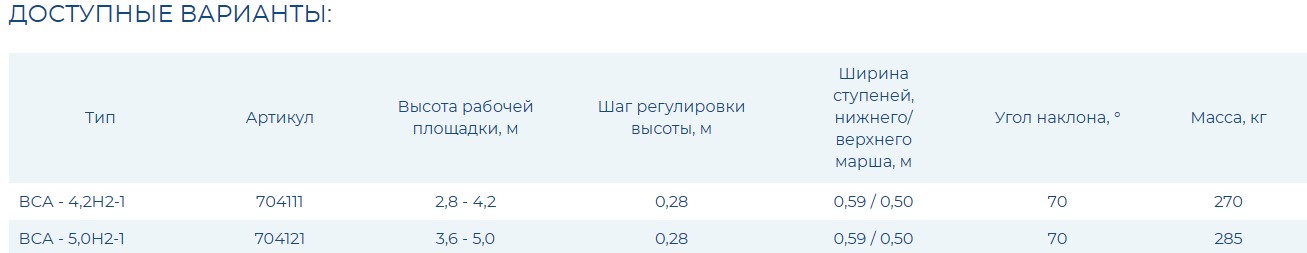Вышка-стремянка алюминиевая для нефтяной промышленности ВСА - 5,0Н2-1