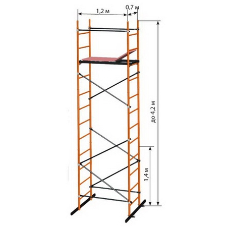 Стальные подмости Компакт 1,2x0,75x4,2