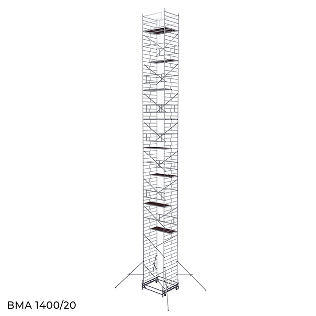 Вышка модульная алюминиевая ВМА 1400/20