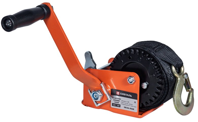 Лебедка ручная барабанная LRB 250 кг 10 м СибТаль