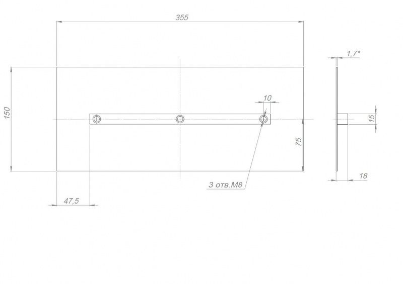 Комплект лопастей для двухроторной затирочн. маш.GROST – 150x355 мм (4шт)